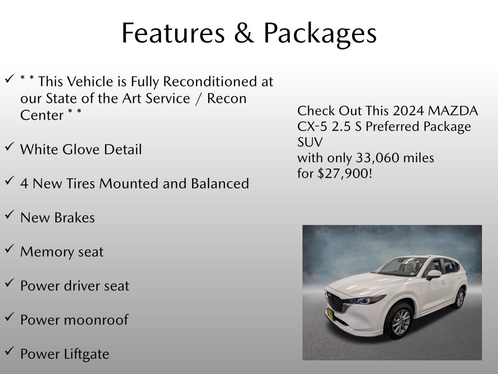 Certified 2024 Mazda CX-5 2.5 S Preferred Package SUV