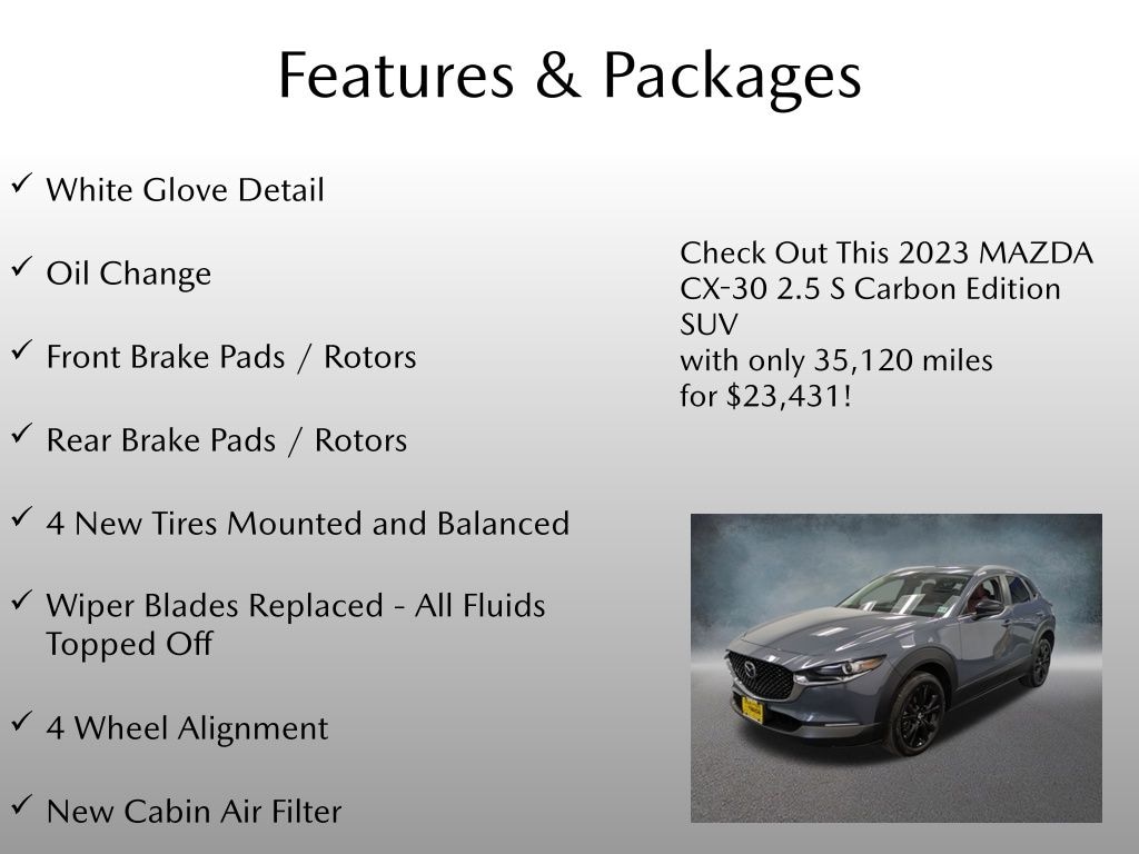 Certified 2023 Mazda CX-30 2.5 S Carbon Edition SUV