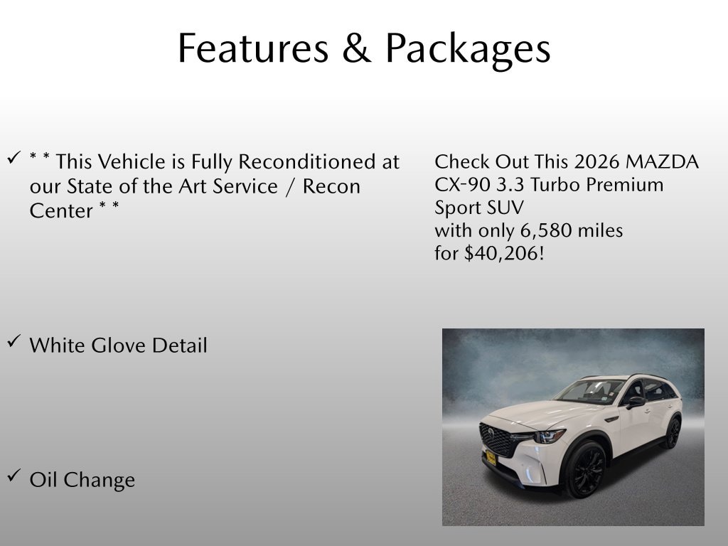 Certified 2026 Mazda CX-90 3.3 Turbo Premium Sport SUV