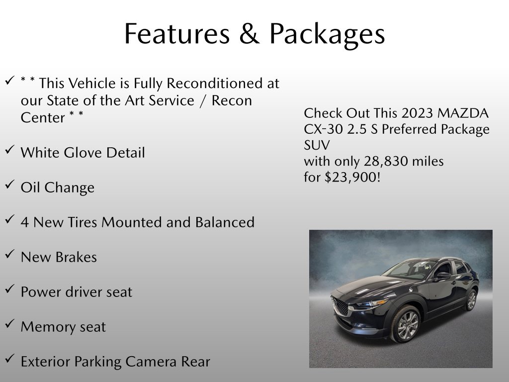 Certified 2023 Mazda CX-30 2.5 S Preferred Package SUV