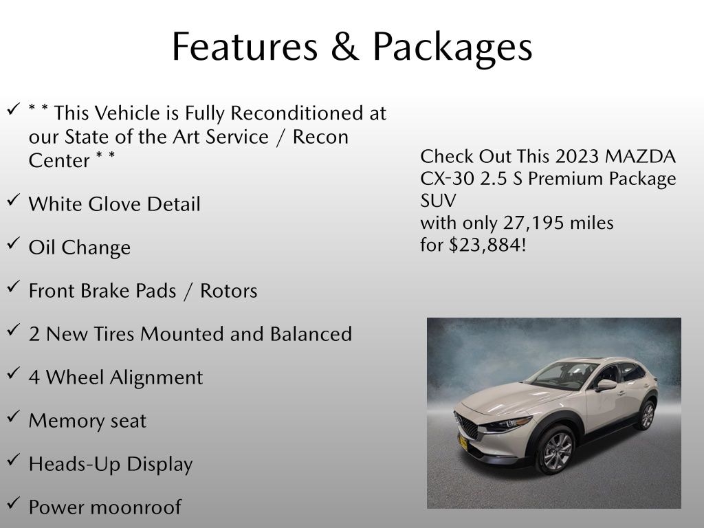 Certified 2023 Mazda CX-30 2.5 S Premium Package SUV
