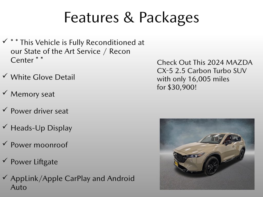 Certified 2024 Mazda CX-5 2.5 Carbon Turbo SUV