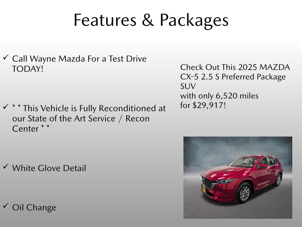 Certified 2025 Mazda CX-5 2.5 S Preferred Package SUV