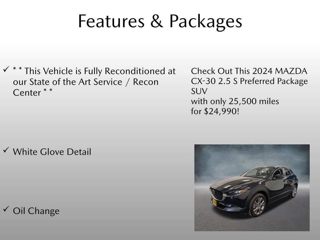 Certified 2024 Mazda CX-30 2.5 S Preferred Package SUV