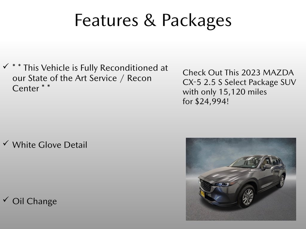 Certified 2023 Mazda CX-5 2.5 S Select Package SUV