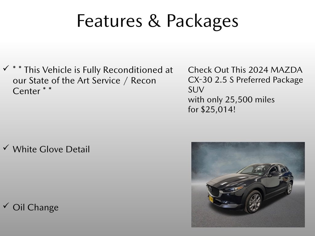 Certified 2024 Mazda CX-30 2.5 S Preferred Package SUV