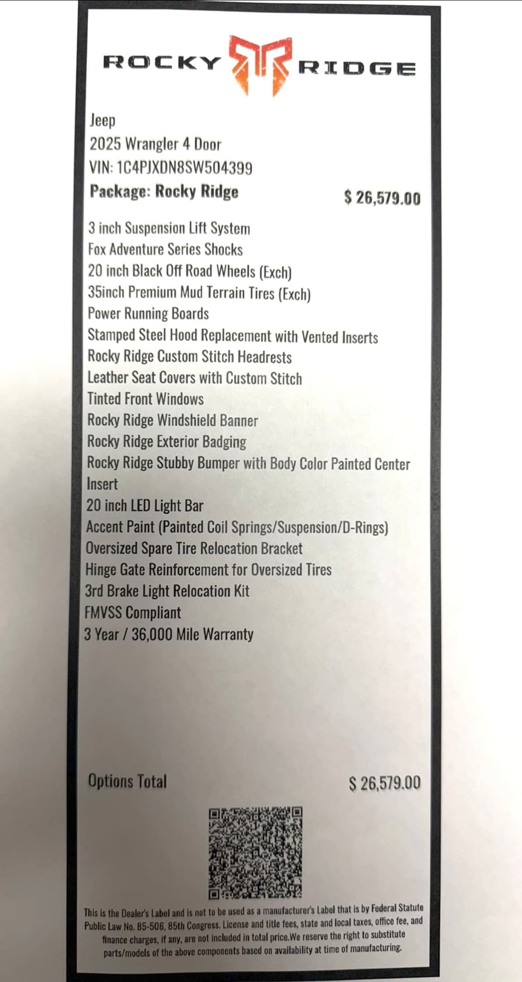 New 2025 Jeep Wrangler Rocky Ridge Sport Utility