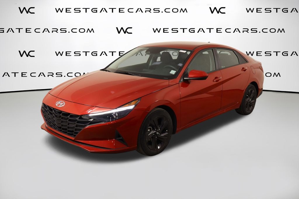 Used 2021 Hyundai Elantra Hybrid Blue Sedan