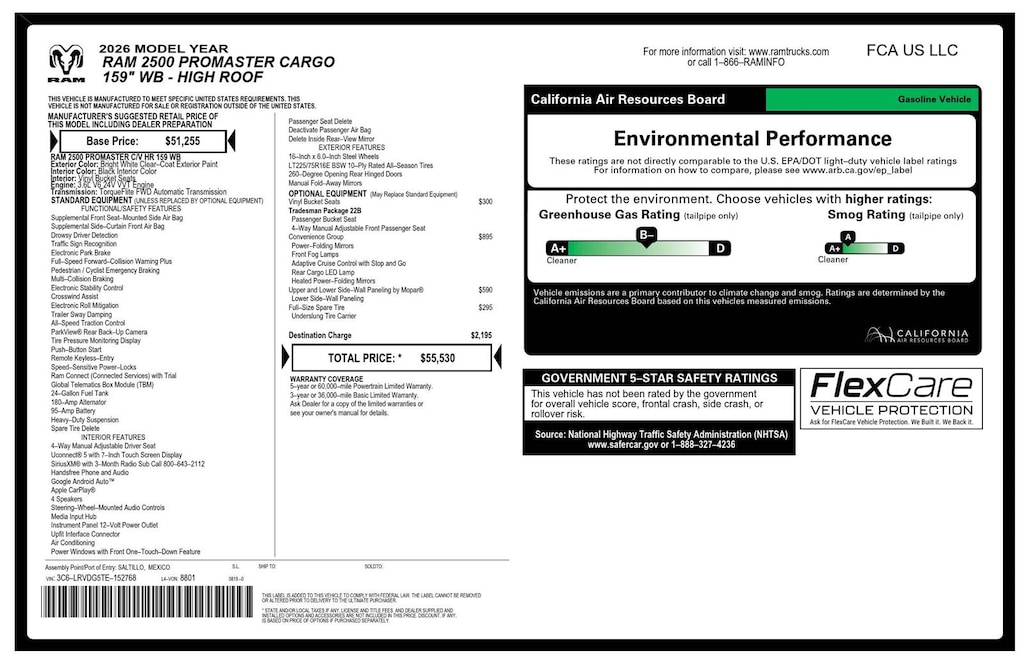 Used 2026 Ram Promaster Cargo Van Tradesman Van