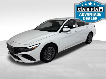 2025 Hyundai Elantra Hybrid Blue Sedan