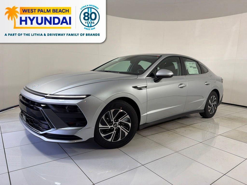 New 2026 Hyundai Sonata Hybrid Blue Sedan