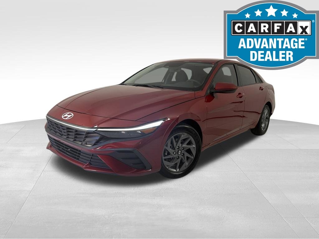 Certified 2025 Hyundai Elantra Hybrid Blue Sedan