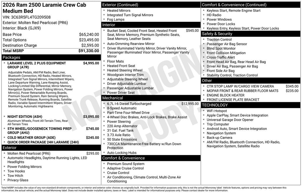 New 2026 Ram 2500 Laramie Pickup