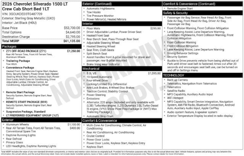 New 2026 Chevrolet Silverado 1500 LT Truck