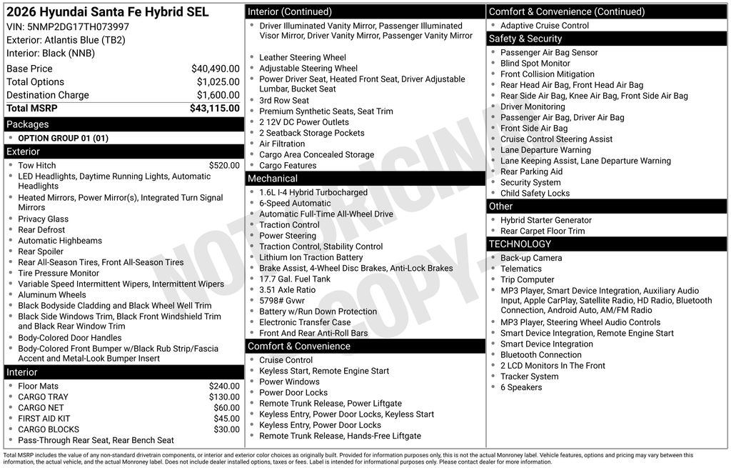 2026 Hyundai Santa Fe SEL - Photo 36