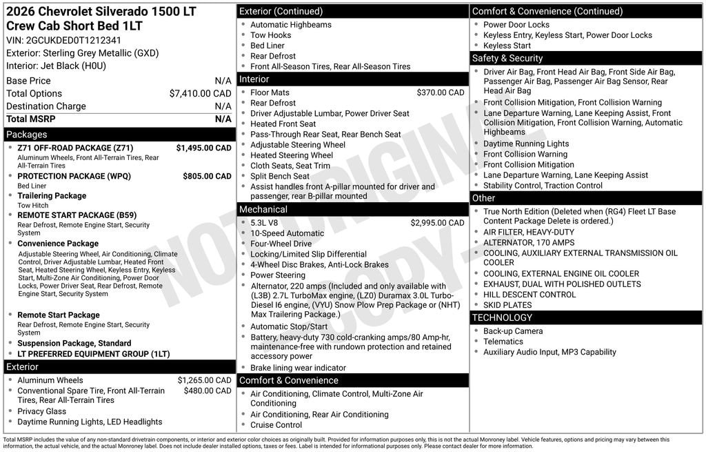 New 2026 Chevrolet Silverado 1500 LT Truck