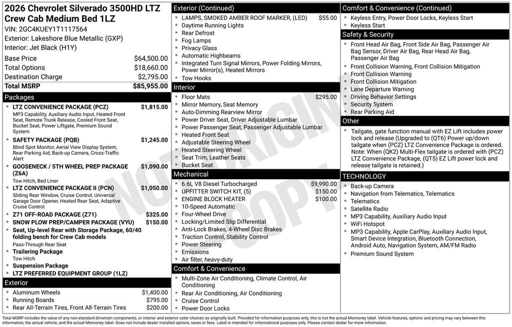 2026 Chevrolet Silverado 3500HD LTZ - Photo 38