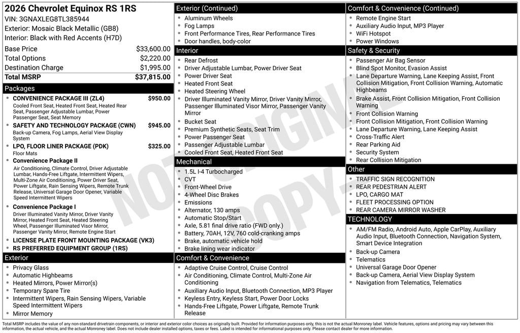 2026 Chevrolet Equinox RS - Photo 4