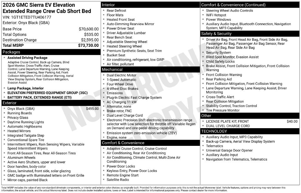 2026 GMC Sierra EV Elevation - Photo 33