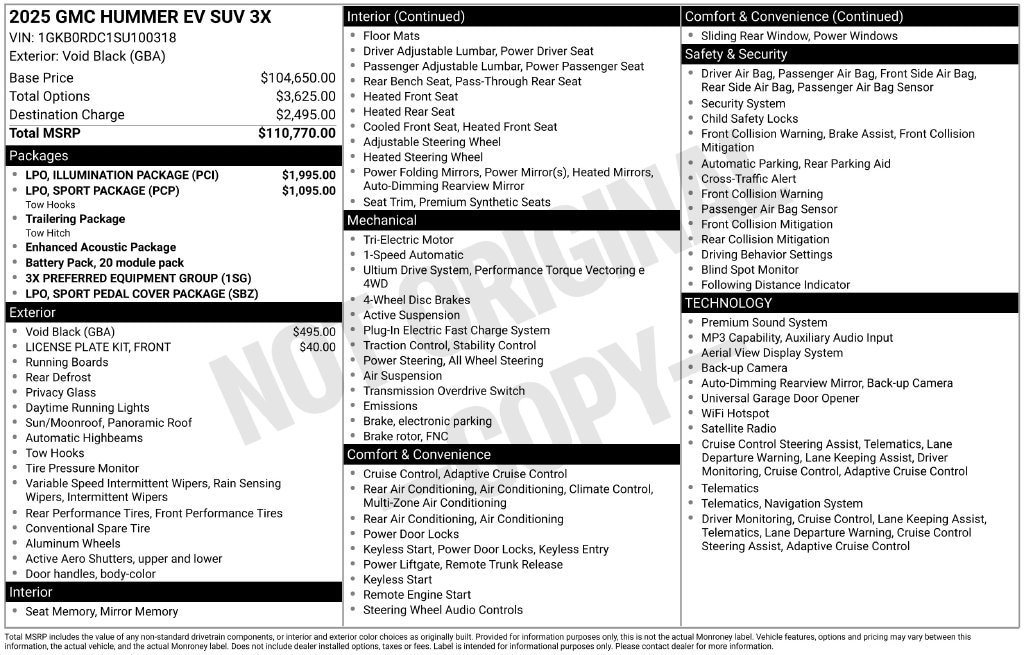 Used 2025 GMC HUMMER EV SUV 3X SUV